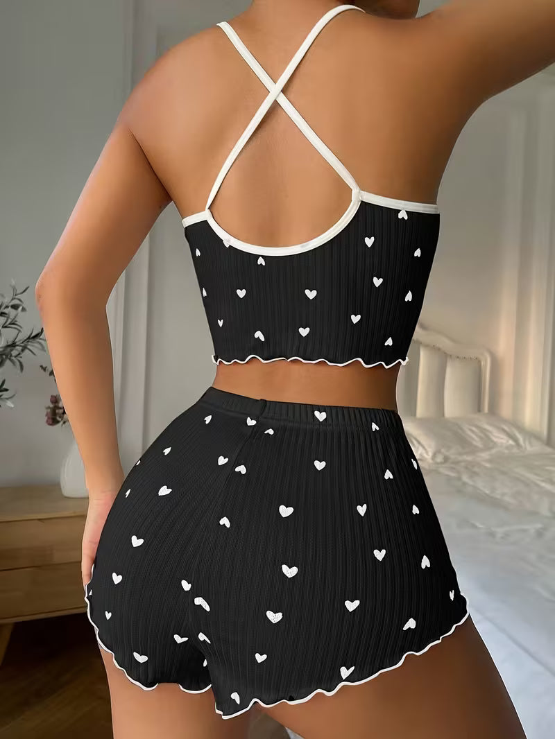 Heart Ruffled Pajama's