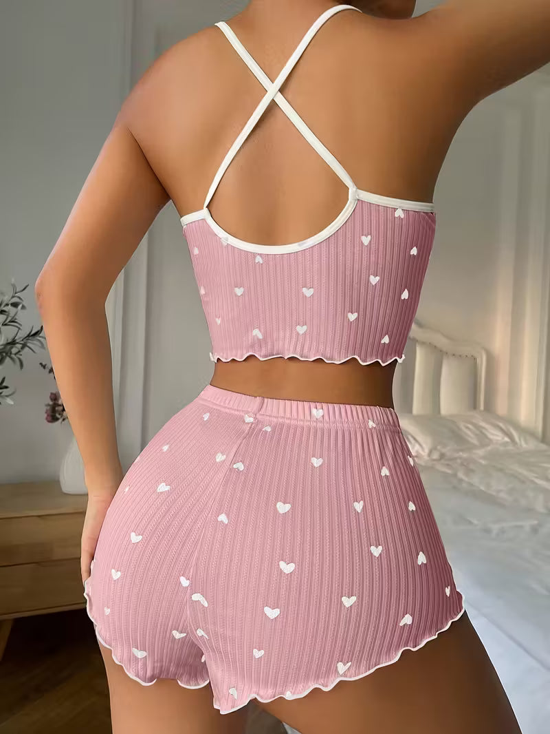 Heart Ruffled Pajama's